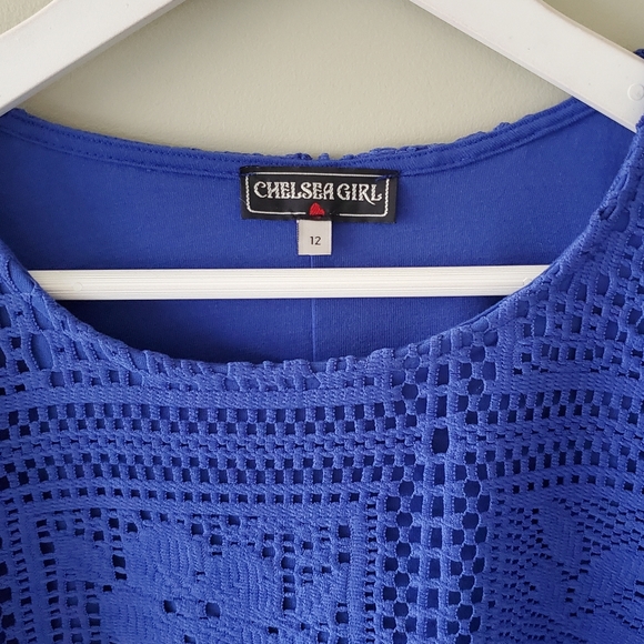 NWOT River Island 12 Boho Garden Party Cottagecore Crochet Knit Shift Dress - Picture 6 of 11